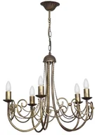 Lampy sufitowe - Lampa wisząca Palace 5 x 60 W E14 mosiądz/patyna 3464 - miniaturka - grafika 1