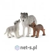 Schleich Wild Life Figurki Wilczyca ze szczeniętami 42472 - Figurki dla dzieci - miniaturka - grafika 5
