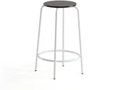 Taborety i hokery - AJ Produkty Stołek barowy TIMMY, rama biały, siedzisko czarny, 630 mm - miniaturka - grafika 1