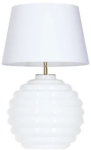 4concepts Stojąca LAMPKA nocna SAINT TROPEZ WHITE L215922251 abażurowa LAMPA stołowa biała L215922251 - Lampy stojące - miniaturka - grafika 4
