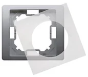 Klawisze i ramki - Kontakt Simon Kontakt_Simon Ramka 1-krotna NEOS do wersji bryzgoszczelnej IP44 z uszczelką stal inox BMRC1B/21 - miniaturka - grafika 1