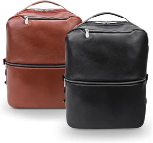 McKlein Czarny plecak i torba podróżna East Side ze skóry naturalnej na laptopa 17" - Torby na laptopy - miniaturka - grafika 14