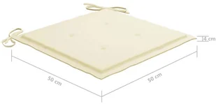 vidaXL Krzesła ogrodowe z poduszkami, 3 szt., lite drewno akacjowe! 3060787 - Fotele i krzesła ogrodowe - miniaturka - grafika 7