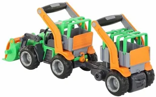 Wader POLESIE "GripTrucks", traktor-ładowarka z naczepą dla zwierząt (w siatce) POL-48417 - Samochody i pojazdy dla dzieci - miniaturka - grafika 7