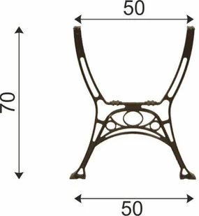 unimet NOGA ALUMINIOWA DO STOLIKA RETRO , KPL.2SZT - Pozostałe meble ogrodowe - miniaturka - grafika 2