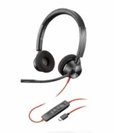 Słuchawki - Plantronics Blackwire 3320 USB-C Czarne - miniaturka - grafika 1