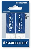 Gumki biurowe - Staedtler 526 50 bk2d gumka Mars Plastic phtalat i lateksu, 2 sztuki w kartę blistrową, biały 52650 BK2D - miniaturka - grafika 1