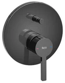 Baterie podtynkowe - Roca Naia Black Bateria wannowo-prysznicowa podtynkowa czarna A5A0B96CN0 - miniaturka - grafika 1