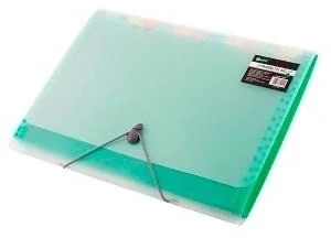 D.rect Teczka A4 12 przegródek zielona - Teczki i skoroszyty - miniaturka - grafika 2