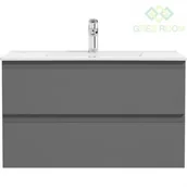 Umywalki - Oltens Vernal umywalka z szafką 80 cm grafit 68001400 - miniaturka - grafika 1
