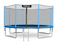 Trampoliny - Neo-sport Trampolina ogrodowa 15ft/465cm z siatką zewnętrzną i drabinką - miniaturka - grafika 1
