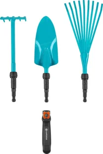 GARDENA Zestaw narzędzi ogrodniczych turkusowy 4 szt 08944-30 - Grabie i motyki GARDENA Zestaw narzędzi ogrodniczych turkusowy 4 szt 08944-30 - Grabie i motyki - miniaturka - grafika 1