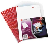 Koszulki na dokumenty - Rexel Nyrex Prospekthüllen (brzeg wzmocnione, czerwonym, otwarta z boku, format A4) 25 sztuki przezroczysty 2223999 - miniaturka - grafika 1