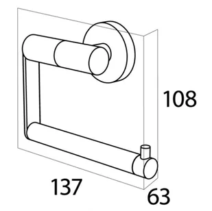 Tiger Uchwyt na papier toaletowy Boston, srebrny, 309030946 Coram - Stojaki i wieszaki na papier toaletowy - miniaturka - grafika 4