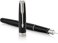 Pióra wieczne - Parker Sonnet Matte Black Lacquer fountain Pen (grubość sprężyn f) z części ozdobnych z pokryciem z złota o atrakcyjnym pudełku na prezent 1931499 - miniaturka - grafika 1