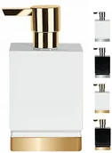Dozowniki papieru i mydła dla firm - Spirella spirella porcelana dozownik do mydła Roma, biały/złoty 10.17977 - miniaturka - grafika 1