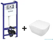 Stelaże i zestawy podtynkowe do WC - Oltens zestaw podtynkowy stelaż + miska Vernal z deską Slim wolnoopadającą 50001000/42007000 - miniaturka - grafika 1