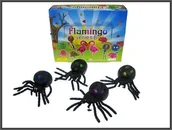 Figurki dla dzieci - HIPO Pająk czarny z brokatem 10cm do ściskania mix kolorów p12 - miniaturka - grafika 1