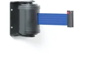 Wyposażenie miejsc publicznych - AJ Taśmowy system wygradzający 180° L 4500 mm czarny niebieska taśma 312472 - miniaturka - grafika 1