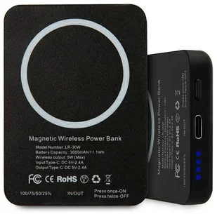 Karl Lagerfeld Karl Lagerfeld Powerbank indukcyjny KLPBMSOIBK 3000mAh MagSafe hurtel-73243-0 - Powerbanki - miniaturka - grafika 3