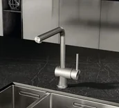 Baterie kuchenne - Kludi L Steel Bateria kuchenna wysoka stal szlachetna szczotkowana 45803F877 - miniaturka - grafika 1