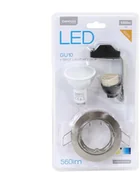 Lampy pozostałe - Spotlight Omega OMEGA HOLDER ROUND NICKEL WITH LED GU10 7W 4200K 175-265V [43492] OSHRN-GU10-7W-42 - miniaturka - grafika 1