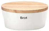 Chlebaki - Continenta 1012325010 pojemnik na chleb z drewnianą pokrywą, owalny, brązowy, wymiary 27 x 20 x 13 cm. 3931 - miniaturka - grafika 1