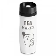 Kubki termiczne - Murrano Kubek Termiczny Termos Tea-Rex Biały GRAWER KUB-B-001 - miniaturka - grafika 1