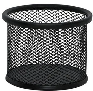 Q-CONNECT Pojemnik na przybory Office Set, metalowy, 90x68mm, czarny KF16571 - Przyborniki na biurko - miniaturka - grafika 4