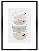 Obrazy i zdjęcia - Dekoria Plakat Abstract Lines II 40 x 50 cm Ramka Czarna 221C-000-53 - miniaturka - grafika 1