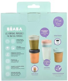 Beaba Zestaw słoiczków Clip 6 szt. (6x250ml) solution-bc-7163-0 - Akcesoria do karmienia - miniaturka - grafika 9