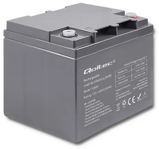 Qoltec Qoltec Qoltec Akumulator AGM | 12V | 45Ah | max.13.5A (53035) - Baterie do zasilaczy awaryjnych UPS - miniaturka - grafika 2