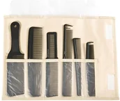 Grzebienie fryzjerskie - Fox Komplet grzebieni Barber Expert Etui Lniane 1509427 - miniaturka - grafika 1