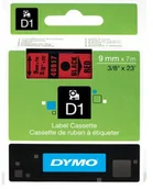 Taśmy do drukarek barwiące - Dymo Taśma Esselte D1 9mm x 7m czarny/czerwony S0720720 - miniaturka - grafika 1