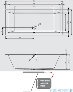 Riho Inspire Velvet wanna wolnostojąca 180x80cm MATOWA BD02105 - Wanny - miniaturka - grafika 2