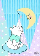 Wyposażenie pokoiku dziecięcego - Obraz Komar Winnie Pooh Moon WB087 WB087 - miniaturka - grafika 1