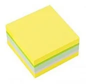 Przybory szkolne - D.RECT Bloczek samoprzylepny 75x75mm Cytrus - miniaturka - grafika 1