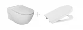 Miski WC - Roca A34624L000 + A8012A200B Miska WC podwieszana Rimless + DESKA WOLNOOPADAJĄCA - miniaturka - grafika 1