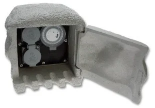 Ecolite Zewnętrzny słupek zasilający z timerem 2Z IP44 - Lampy ogrodowe - miniaturka - grafika 2