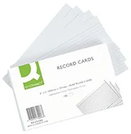 Zakładki indeksujące - Q-Connect Q Connect fiszek, drobne linie, 20,3 x 12,7 cm, biały, 100 sztuk KF35206 - miniaturka - grafika 1