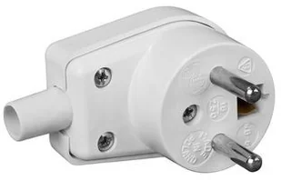 KOLORENO WTYCZKA SKOŚNA Z UZIEMIENIEM 16A 250V UL006 BIAŁA WT-UL006 - Kostki, złączki, wtyczki - miniaturka - grafika 2