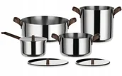 Zestawy garnków i patelni - Alessi zestaw garnków Edo 7 elementów - miniaturka - grafika 1