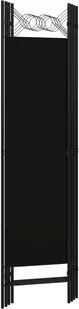 vidaXL Parawan 4-panelowy, czarny, 160 x 180 cm vidaXL - Parawany - miniaturka - grafika 4
