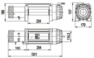 Escape 818 Wyciągarka EVO 12500 lbs [5670 kg] IP68 z liną syntetyczną 12V lina 10 mm czerwona dyneema 25m 10400kg +hak) 81877749 77749-uniw - Wciągarki - miniaturka - grafika 4