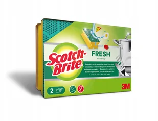 Scotch Brite Fresh zmywak profilowany Ostry 2s - Ściereczki, gąbki, czyściki - miniaturka - grafika 2