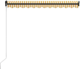 VidaXL Lumarko Ręcznie zwijana markiza z LED, 300 x 250 cm, żółto-biała 3055222 VidaXL - Markizy - miniaturka - grafika 5