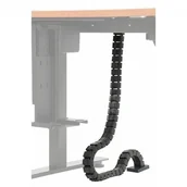 Inne meble biurowe - Stema ST Pionowy kanał kablowy (czarny) do stelaża z elektryczną regulacją wysokości STKPI01/0/01/0 - miniaturka - grafika 1