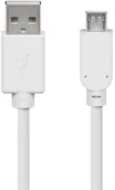 Kable USB - Goobay USB 2.0 A/micro-B 0.6m kabel USB 0,6 m USB A Micro-USB B Biały - miniaturka - grafika 1
