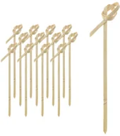 Pozostałe akcesoria kuchenne - Excellent Houseware Wykałaczki BAMBUSOWE, szpikulce, szpilki, do przystawek, przekąsek, patyczki 9 cm, 50 sztuk 259100 - miniaturka - grafika 1