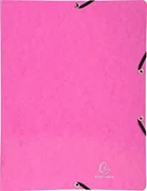 Segregatory - Exacompta pierścieniowy iderama z gumowym ściągaczem A4, 4 pierścienie, 15 MM, powlekany karton Manila, Rosa 2 pierścienie 54894E - miniaturka - grafika 1